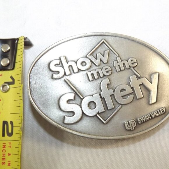 Show me the Safety Swan Valley Advertising Promotional Belt Buckle - Picture 3 of 8